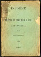 Informe del Governador del Departamento de Boyacá a la asamblea en sus sesiones de 1890 (1890)
