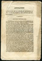 Acusación introducida a la Cámara de Representantes contra el tribunal de distrito de Cundinamarca (1837)