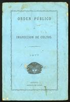 Orden público e inspección de cultos (1877)