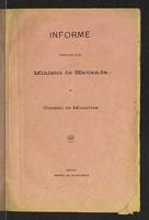 Informe presentado por el Ministro de Hacienda al Consejo de Ministros (1911)
