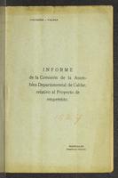 Informe de la Comisión de la Asamblea Departamental de Caldas, relativo al Proyecto de Empréstito. (1927)
