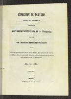 Espresión de agravios hecha en estrados contra la sentencia pronunciada en la instancia por el Dr. Manuel Restrepo S. en la acusación intentada contra el Dr. Alejo Morales. (1845)