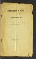 La independencia de Cuenca. El 3 de Noviembre de 1820. Manifiesto del Centro de Estudios Históricos y Geográficos del Azuay (1927)