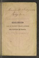 Reglamento para el réjimen de Policía Interior del Cabildo de Bogotá (1854)