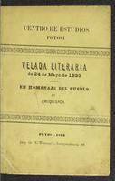 Velada literaria de 24 de mayo de 1893 en Homenaje del Pueblo de Chuquisaca (1893)