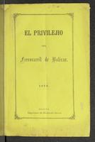 El privilegio del ferrocarril de Bolívar, obrepticiamente reclamado por los señores Jeneral Raamón Santodomingo Vila i Ramón B. Jimeno, con apoyo del señor Nicolás Jimeno Collante (1870)